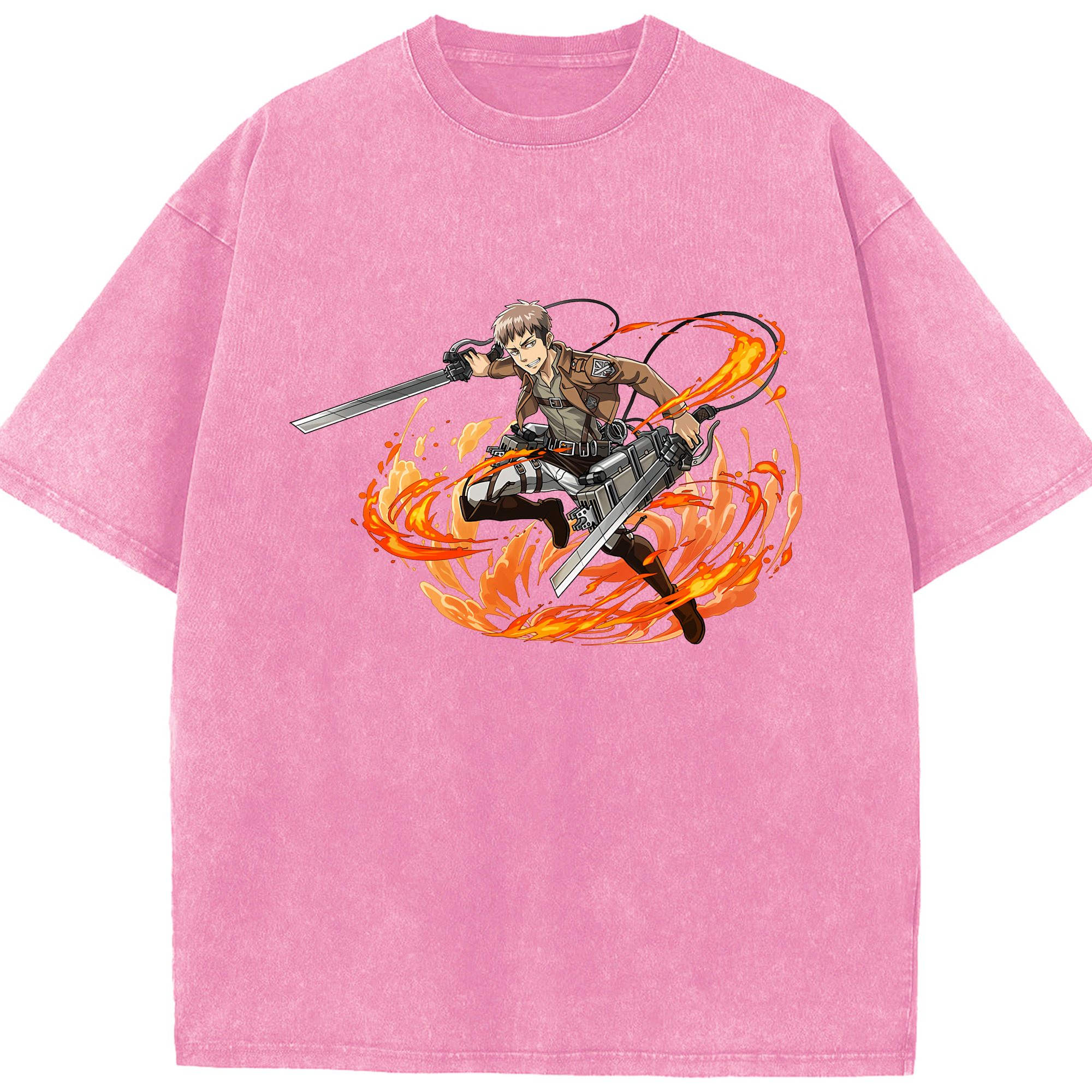 （画像用） 進撃の巨人 ジャン・キルシュタイン Attack on Titan Jean Kirstein 綿100% ヴィンテージ風 半袖Tシャツ（フロントプリント）